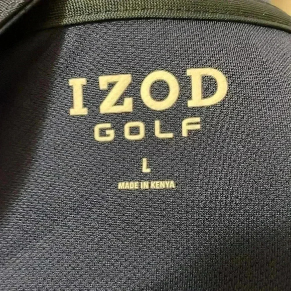 Izod Golf Men’s Large Navy Long Sleeve 1/4 Zip Polyester Pullover Shirt - Picture 6 of 8